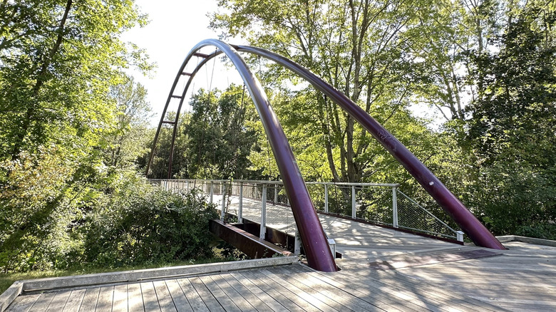 The Harvest River Bridge on the Neponset River Greenway Trail