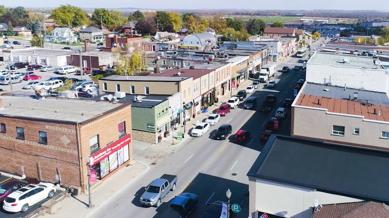 Aerial view of Bradford West Gwillimbury, Ontario