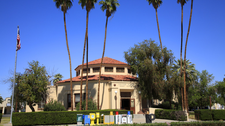 A view of the Spanish Colonial post office in Brawley, California