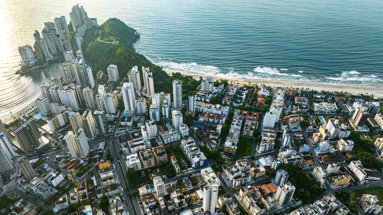 Coastal city of Guarujá in the state of São Paulo, Brazil