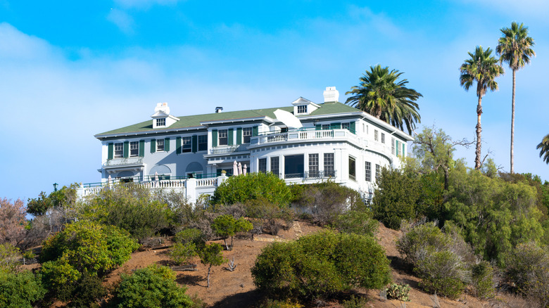 The Wrigley Mansion, now the Mt Ada hotel, in the hills above Avalon on Catalina Island