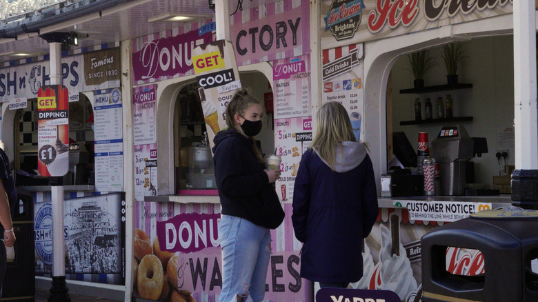 The donut kiosk at Brighton Palace Pier.