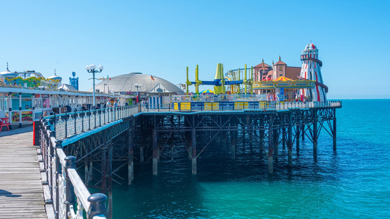 A photo of the amusement park at Brighton Palace Pier.