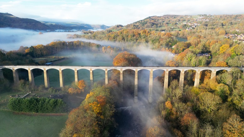 Pontcysyllte Aqueduct and the surrounding woodlands