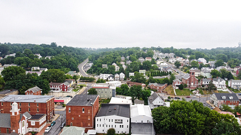 Elevated view of quaint Brunswick, Maryland