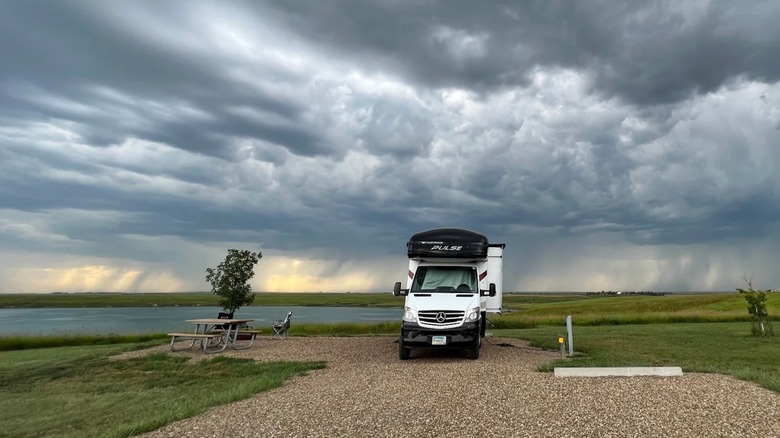 RV in Brush Lake State Park, Montana