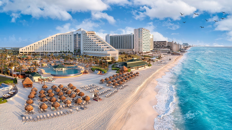 A sandy beach in Cancun