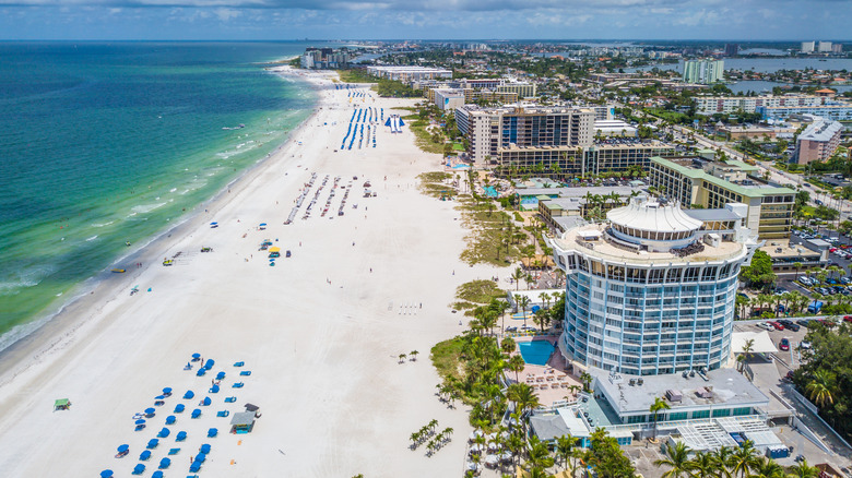 The beach in Clearwater