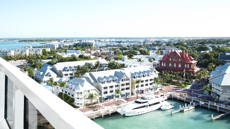 balcony overlooking Key West, Florida