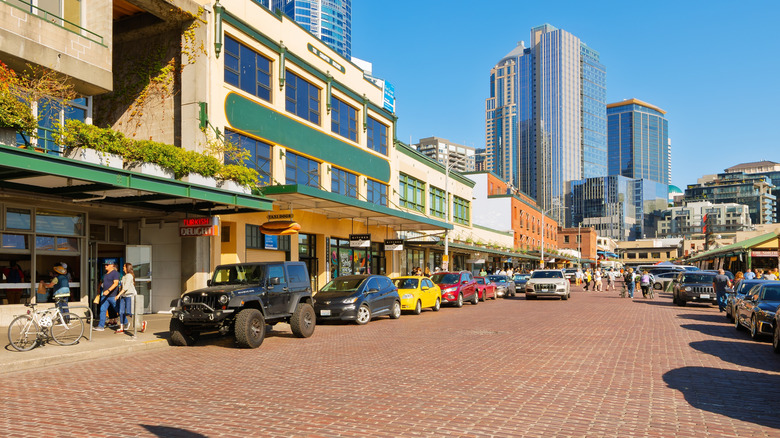 The historic Pike Place Public Market in Seattle, Washington