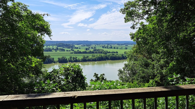 The river view from the overlook at Buzzard Roost Recreation Area.
