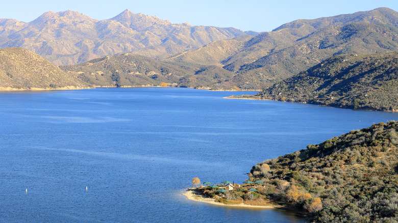 Mountains around Silverwood Lake in California