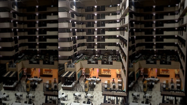 Interior levels of Embassy Suites Sacramento