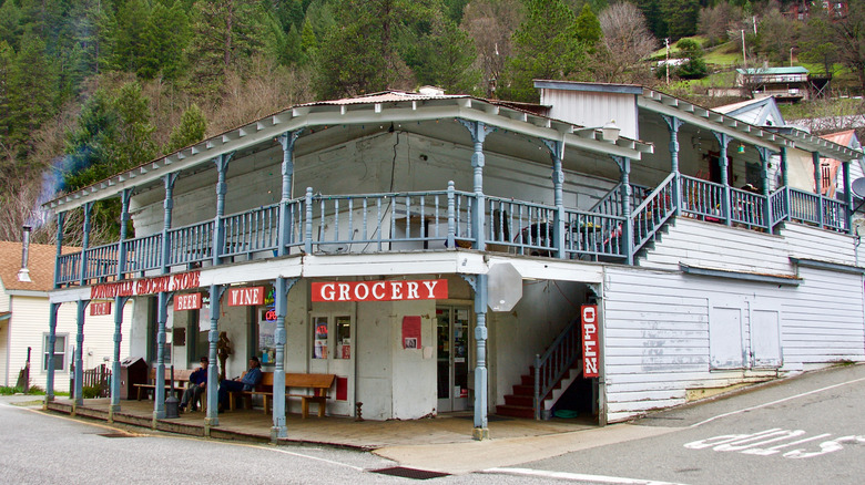 Facade of the Downieville Grocery Store
