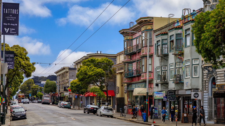 Haight Ashbury neighborhood in San Francisco, CA