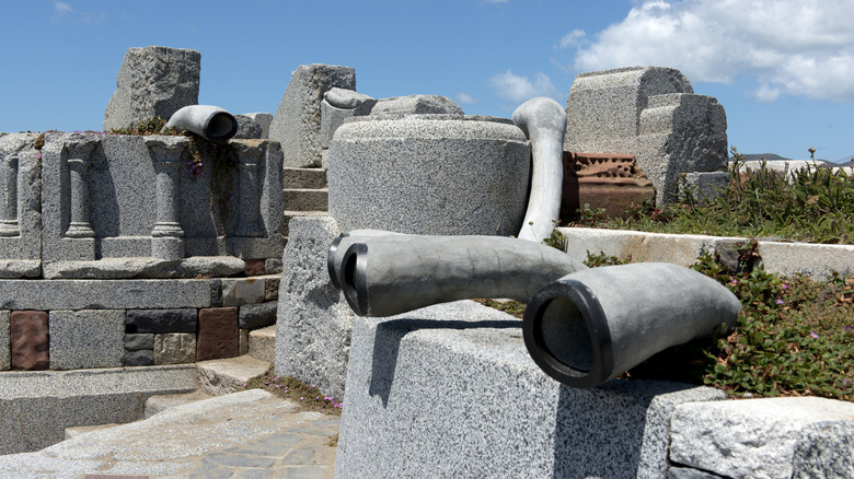 Metal pipes placed randomly to emanate eerie sounds with ocean water, the Wave Organ, San Francisco
