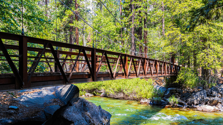 The bridge on the Zumwalt Meadow Trail at Kings Canyon National Park