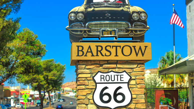 The Barstow, California Route 66 sign