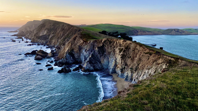 View of Point Reyes from the Chimney Rock Trail in Point Reyes National Seashore, California