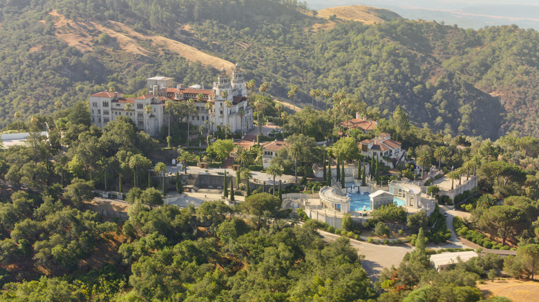 Aerial view of Hearst Castle