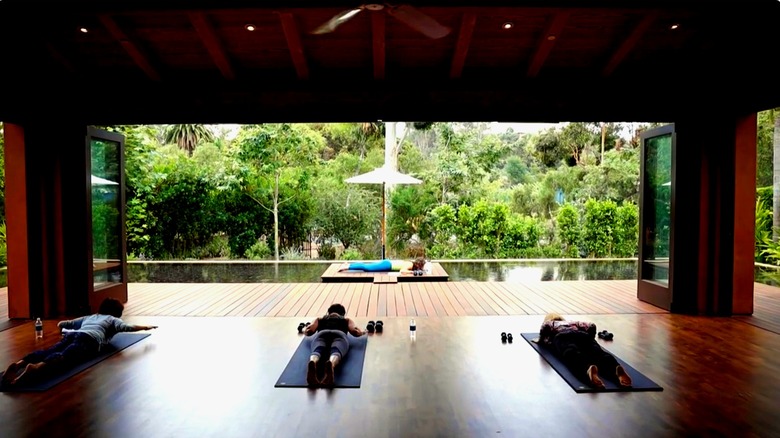The resort offers many regular classes including yoga