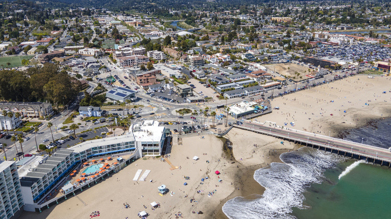 Aerial view of Santa Cruz, California