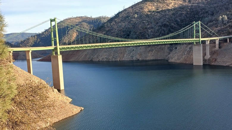 suspension bridge in Oroville, California