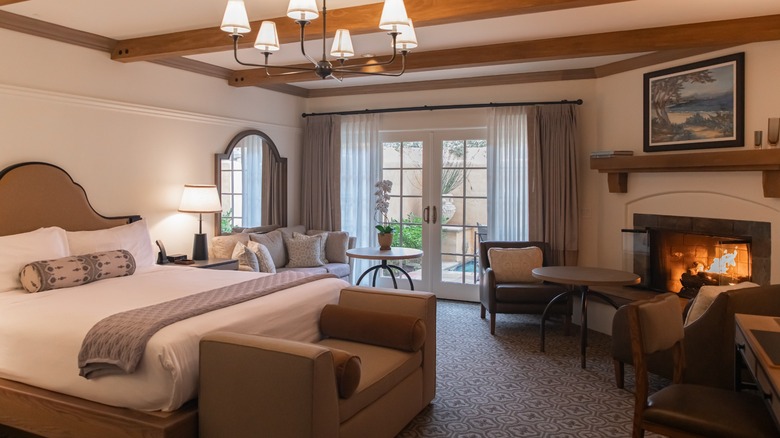 Guest room at Casa Palmero in Pebble Beach, California