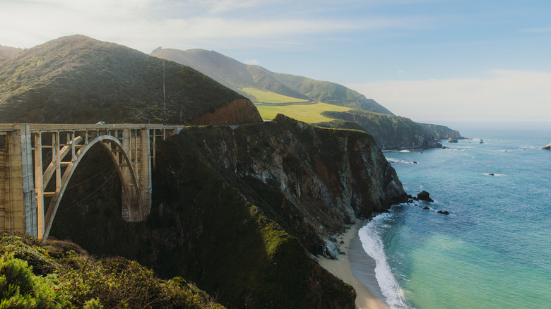 View of a bridge across the Monterey Peninsula