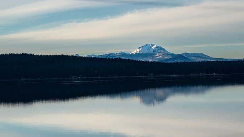 Mountain reflecting off Lake Almanor