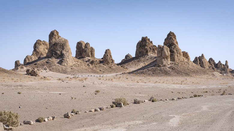 A view of the Trona Pinnacles on a warm and dry day