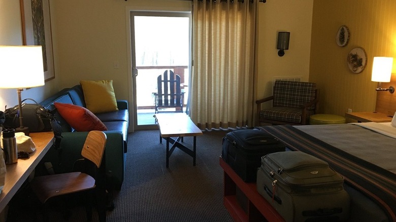 The inside of a room at the Rush Creek Lodge & Spa at Yosemite