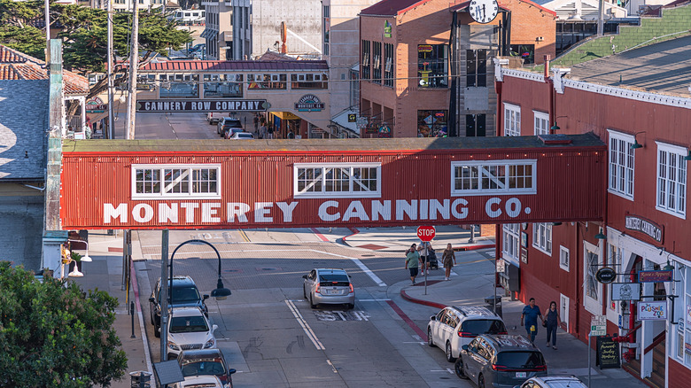 Monterey Canning Company sign over Cannery Row in Monterey, California
