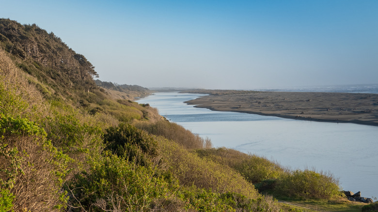 The mouth of the Mad River by Clam Beach State Park