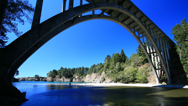 Bridge overlooking Russian Gulch State Park