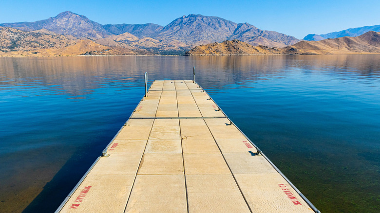 A fishing pier on Lake Isabella