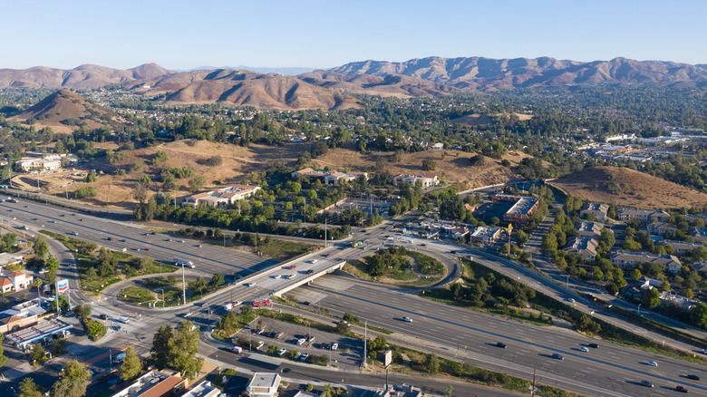 Aerial view of Agoura Hills, California
