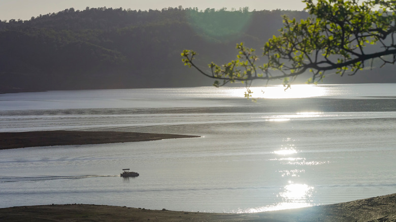 New Melones in California at sunset