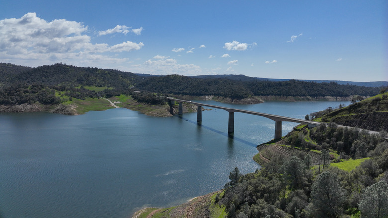 The Stevenot Bridge crossing New Melones Lake
