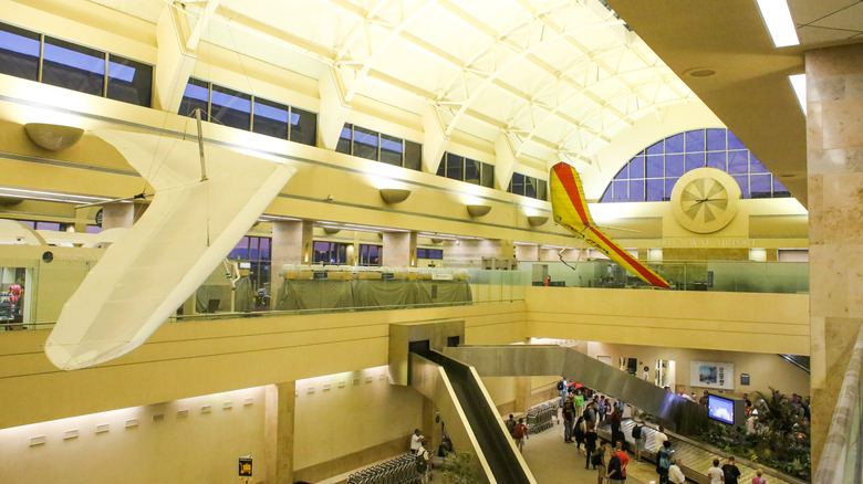 Inside John Wayne Airport in Orange County, California