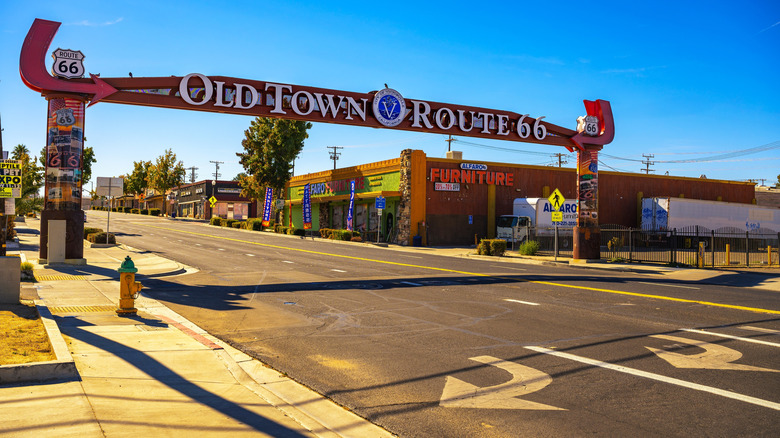 Old Town Route 66 sign in Victorville
