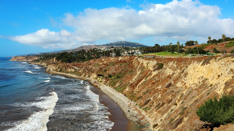 View of White Point Beach in San Pedro, CA