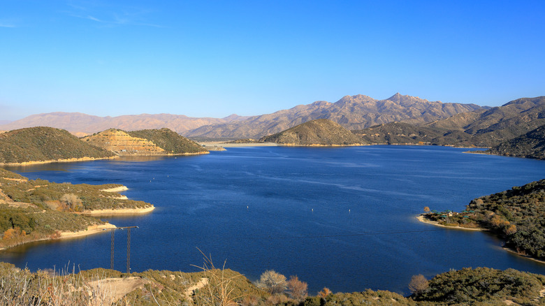 Overview of Silverwood Lake in the Silverwood Lake State Recreation Area