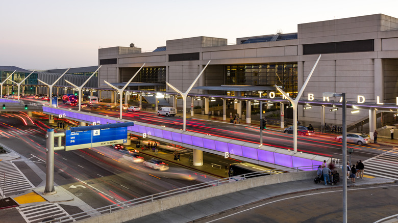 Exterior of LAX airport in Los Angeles, California