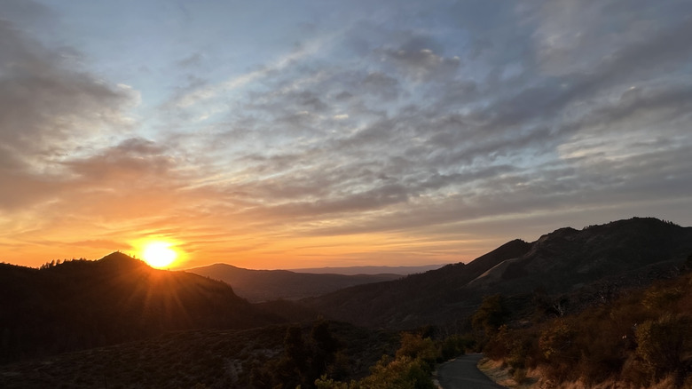 Sunset at Sugarloaf Ride State Park in Sonoma County, California