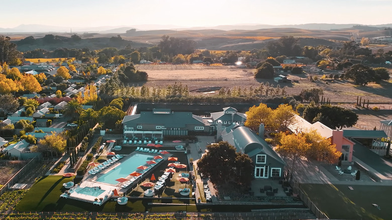 Aerial view of Carneros Resort and Spa in Napa, California