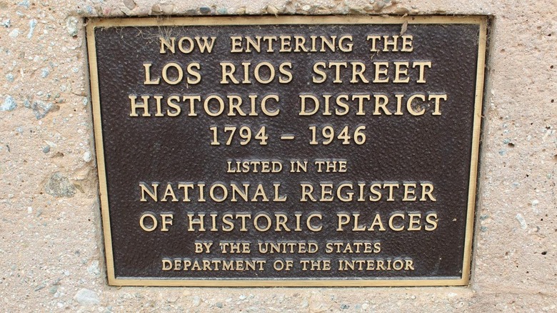 Sign for the Los Rios Historic District