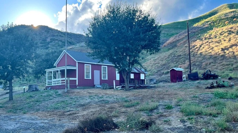 A view of the schoolhouse in Mentryville, California