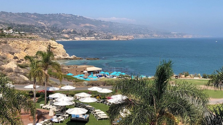 A view of the Pacific Ocean over one of Terranea Resort's swimming pools