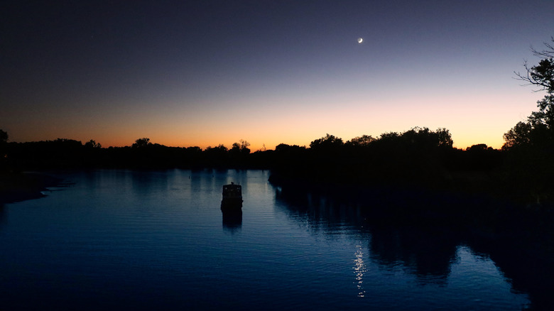 Sunset over the Sacramento River, California